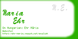 maria ehr business card
